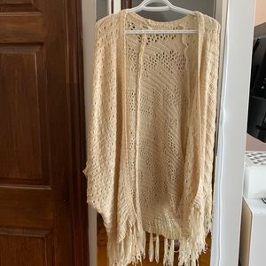 Boho Short Sleeve Cardigan with Frills